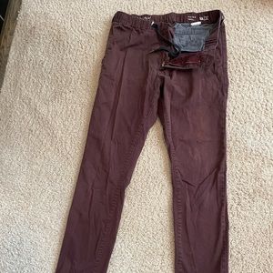 Maroon, bullhead denim co pants